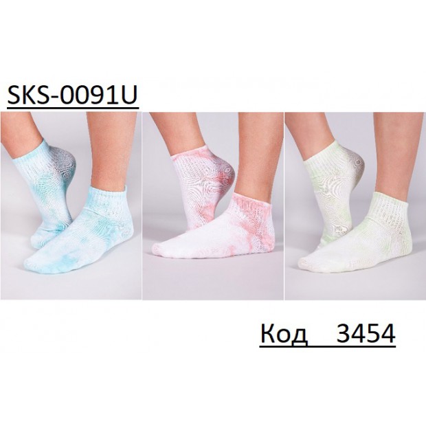 YO Шкарпетки жіночі двух-кольорові SKS-0091U  КОРОТКІ   МІКС кольорів    31-34/39-42 6(3) шт