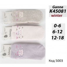 ArtiKatamino Шкарпетки махрові для дівчинки ясельні  РЕЗИНКА К45081  МІКС 0-6/12-18  12(3) шт.