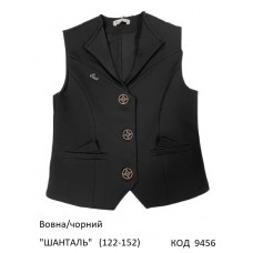 SuzieЖл 122-152шерсть Жилетка для дівчинки Жл08608 "ШАНТАЛЬ" чорний 122-152  6 шт.