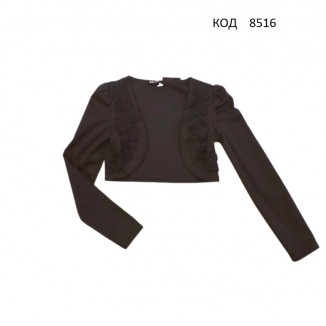 Mevis Болеро для дівчинки 1075  122-152 чорний  6 шт