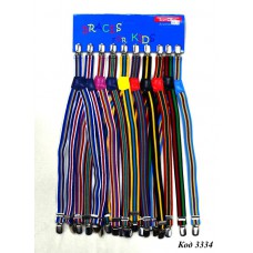 Topgal Підтяжки  дитячі ПОЛОСКА кольорові 10 шт