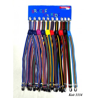 Topgal Підтяжки  дитячі ПОЛОСКА кольорові 10 шт