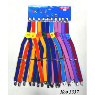 Topgal Підтяжки  середній ОДНОТОН КОЛЬОРОВИЙ з кантом 10 шт