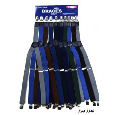 Topgal Підтяжки ПІДЛІТОК Однотон МІКС кольорів 10 шт