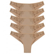 Труси Donella жіночі БРАЗИЛІАНА S--XXL  407101W БЕЖЕВИЙ 10шт.