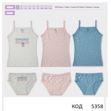 BR Набір білизни для дівчинки(майка+ТРУСИ) 4666/5666    6(3) шт.