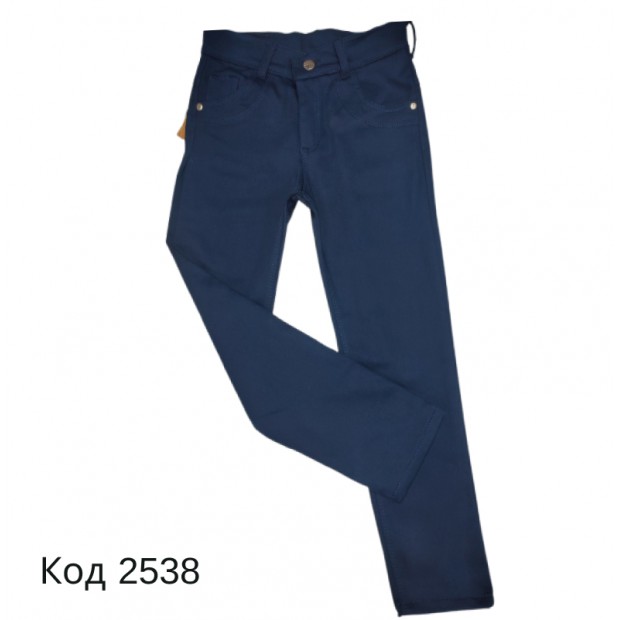 Tr Штани для хлопчика TATI 11001 котон синій начос 5-8(110-122  4(3)р.