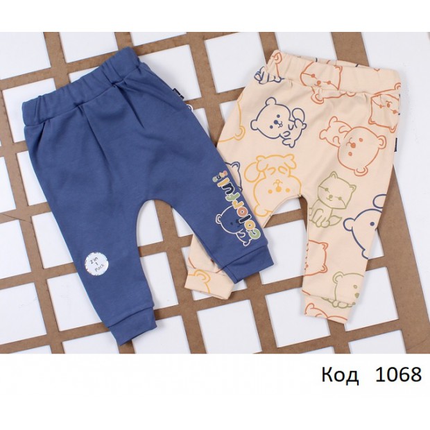 Tr Штанішки для хлопчика інтерлок MİNİWORLD 18562  6-12 міс.  8шт