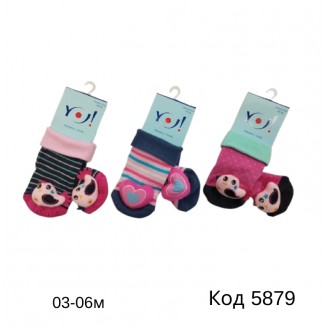YO Шкарпетки для дівчинки SKC-TOYS Baby з іграшкою   6(3) шт.