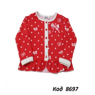 ,Mevis Кофта на гудзиках для дівчинки 1583  098-116  4 шт