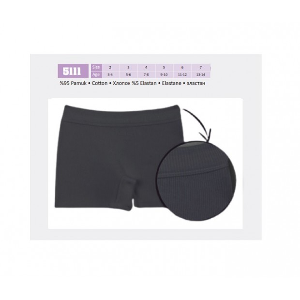 BR Шорти для дівчинки 5111,02 ЧОРНИЙ РУБЧИК    12(6) шт.