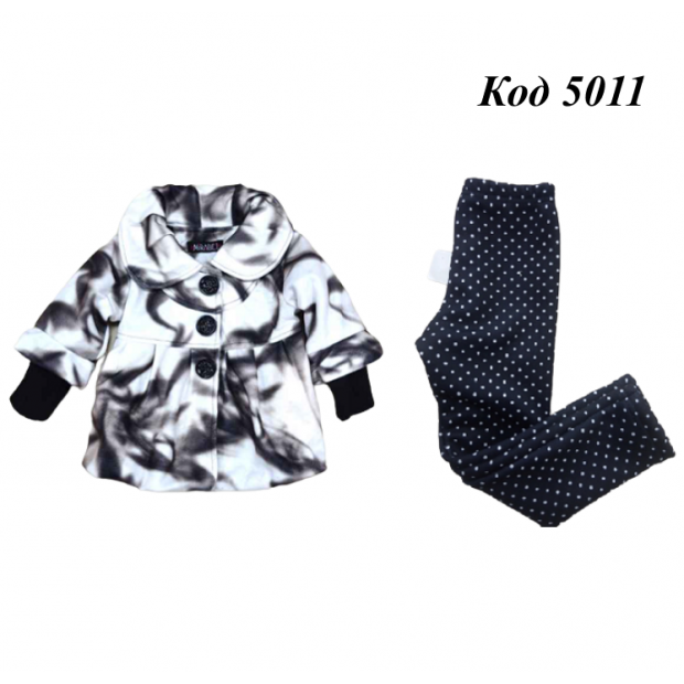 Ch Костюм Болеро + лосини на футрі 92,98,104  горох  3(2) шт