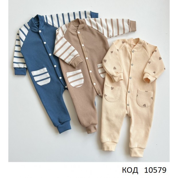 ЛС Комбінезон рубчик резинка  відкриті ніжки"КАРМАН" 68-86   4 шт