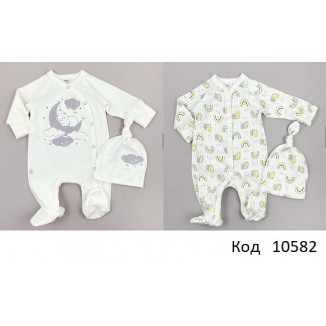 MarioKids Комбінезон рубчик з шапкою   56  4шт