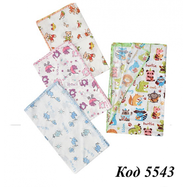 Ukr Простирадло дитяче батіст з малюнком  1,0 х 1,2    3 шт.