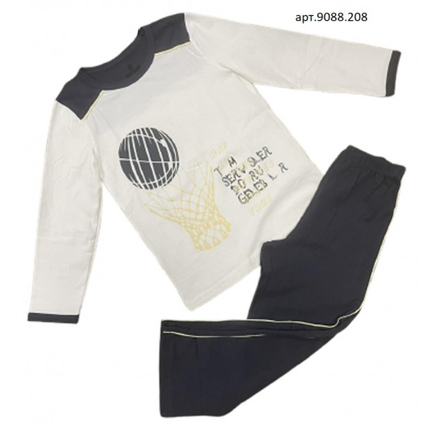 BR Піжама для хлопчика 03-06 стрейч/бавовна  9088    KREM(208)молочний 1 шт.