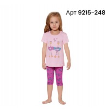 BR Костюм для дівчинки 03-06 (футболка+бриджі)  9215  PEMBE(248)світло-рожевий