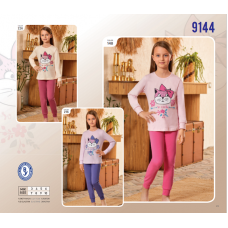 BR Піжама для дівчинки 07-10 стрейч/бавовна  9144    7-10  4 шт.