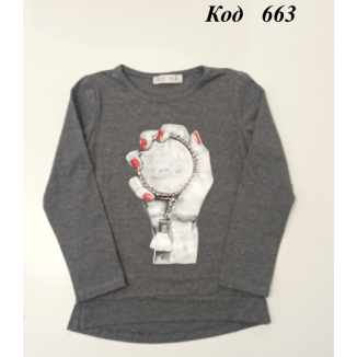 Tr Кофта для дівчинки стрейч Tontoy 16027   (110-128)  4шт.