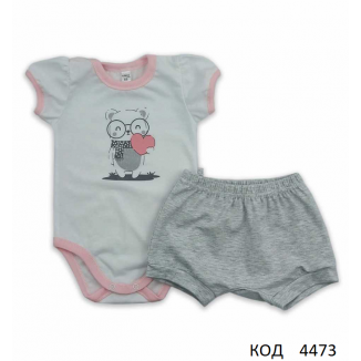 MarioKids Комплект для дівчинки (Боді + шорти)  LOVE   68-86  4 шт