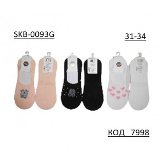 YO Сліди для дівчинки SKB-0093G    МІКС кольорів    31-34   6(3)шт