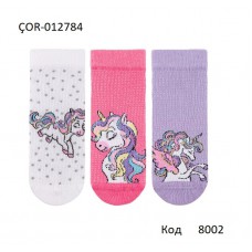 Bross Шкарпетки бавовняні для дівчинки короткі СІТКА Малюнок ÇOR-012784 МІКС  12(3)шт.