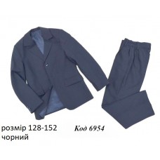 ,Ukr Костюм шкільний для хлопчика ЧОРНИЙ ОДНОТОН  128-152  1003№1  5(1) шт