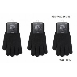 YO од.Перчатки жіночі акрил RED-MAG2K-345  ЧОРНИЙ .21 розмір. 12(3)шт