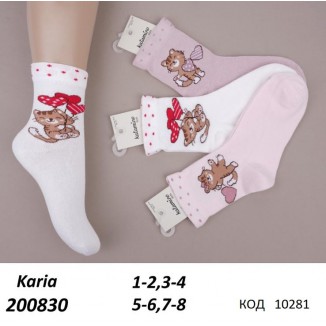 ArtiKatamino Шкарпетки махрові для дівчинки МАЛЮНОК 250160  МІКС   12(3) шт.