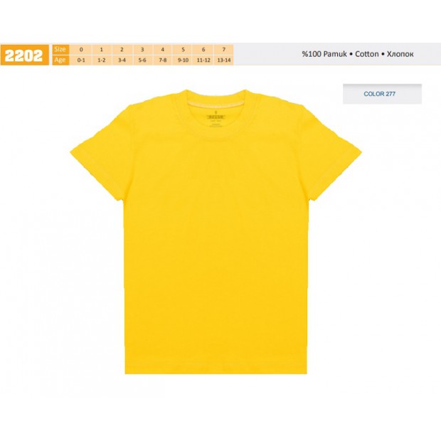 BR Футболка для хлопчика 2202,277 ЖОВТИЙ   06,07   6(2) шт