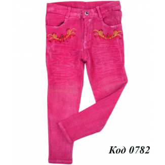 .Ch Штани для дівчинки ВЕЛЬВЕТ 505  розовий  5 р.