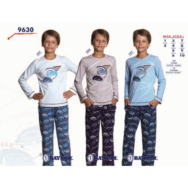 BR Піжама для хлопчика 01-02 стрейч/бавовна  9630    01,02  2 шт.