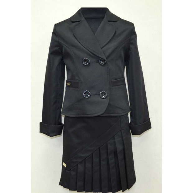 ,,Suzie116-140меморіКОСТЮМ Піджак "Саманта" (4579) + Спідниця чорний116-140 5 р.