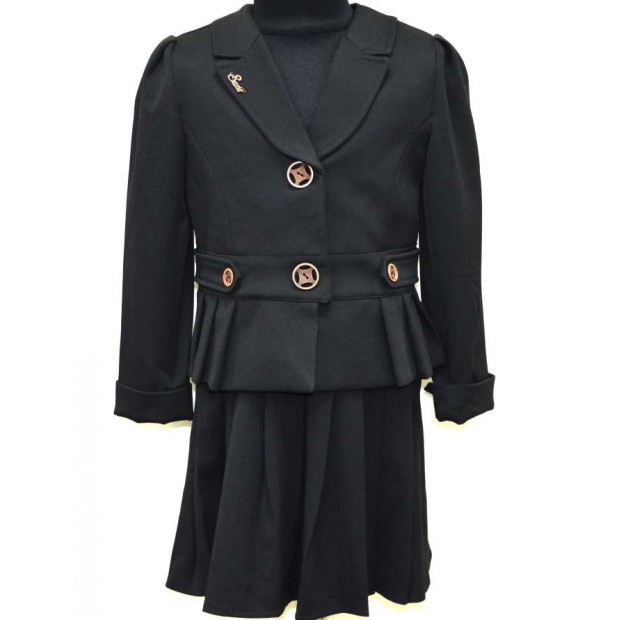 ,,Suzie116-134шерстьКОСТЮМ Піджак "ФІФІі"(8835)+Спідниця чорний116-134   4 шт