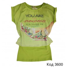 --Tr Футболка для дівчинки з накидкою BNN 7056  140-176   4 шт.