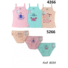 BR Набір білизни для дівчинки(майка+ТРУСИ) 4266/5266     6(3) шт.