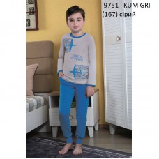 BR Піжама для хлопчика 03-06 стрейч/бавовна  9751   KUM GRI (167) сірий  1 шт.