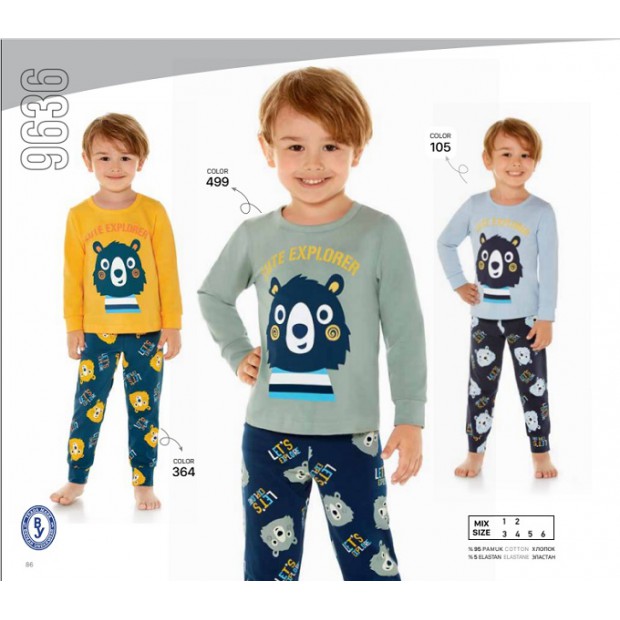 BR Піжама для хлопчика 01-02 стрейч/бавовна  9636    01,02  2 шт.