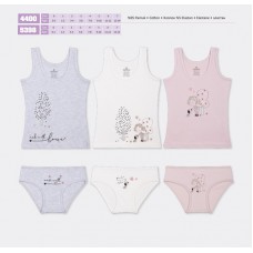BR Набір6 білизни для дівчинки(майка+ТРУСИ) 4400/5398   6(3)шт.