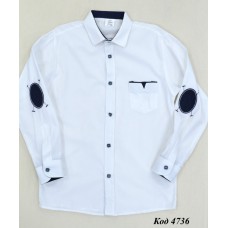 Tr Сорочка для хлопчика Туреччина 1802 БІЛИЙ  11-14(140-158)  4 шт