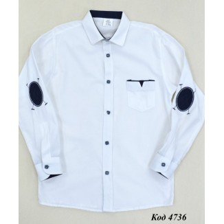 Tr Сорочка для хлопчика Туреччина 1802 БІЛИЙ  11-14(140-158)  4 шт