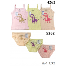 BR Набір білизни для дівчинки(майка+ТРУСИ) 4262/5262   6(3) шт.