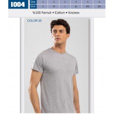 BR Футболка чоловіча 1004.20  СІРИЙ   6(1) шт.