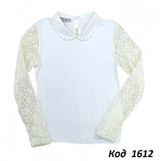 Tr Кофта-блуза стрейч АДК 9332 гипюр 146-176  4