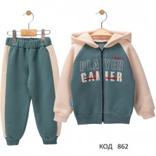 Tr Костюм 3-х нитка начос для хлопчика 2-х предметний YTM 829 1-3 роки 4(3) шт.