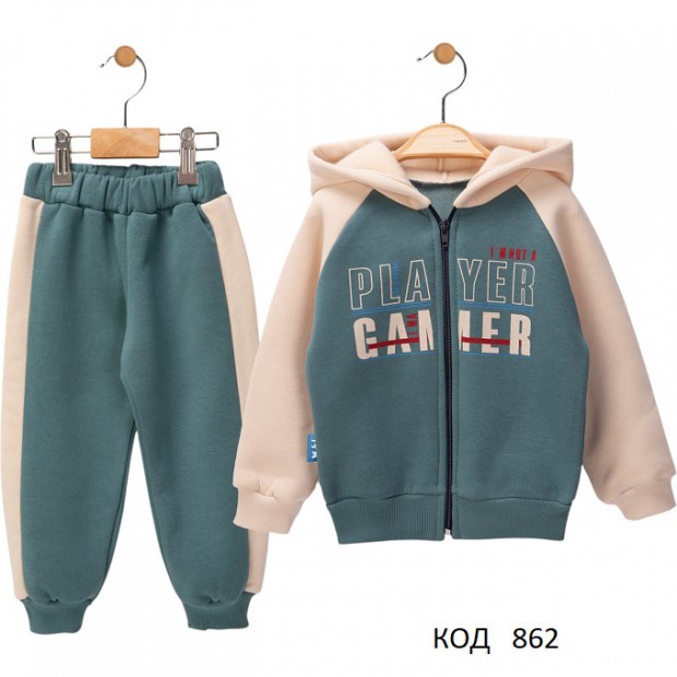 Tr Костюм 3-х нитка начос для хлопчика 2-х предметний YTM 829 1-3 роки 4(3) шт.