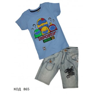 Tr Коcтюм для хлопчика (футболка+шорти) 128р  3(1) шт.