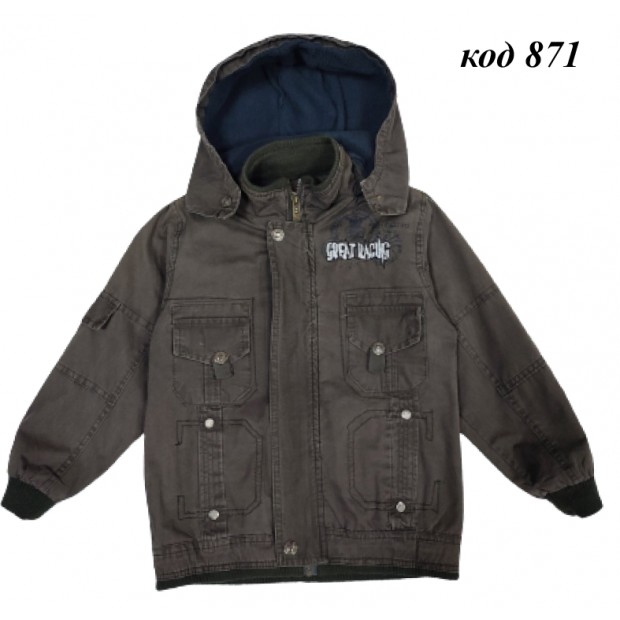 ,Ch Вітрівка для хлопчика на флісі 9826  ConnonDale L/XL/XXL( 110-122)  3 р.