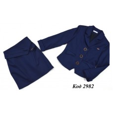 Suzie Км 122-152меморіКОСТЮМ Піджак "Габбі" (5412) + Спідниця синій122-152 6 р.