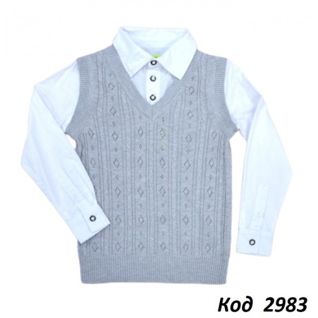 Ch Кофта-обманка для хлопчика Xiaofeihu (7,9,11,13,15)(110,116,122,128,134)  . 5 шт